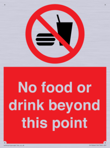 No food or drink beyond this point